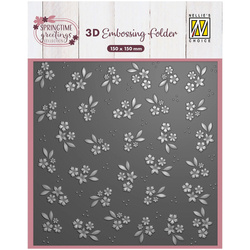 NELLIE'S CHOICE Embossing Folder Prägefolder Prägeschablone, EF3D114 Blumen