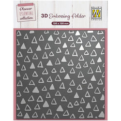 NELLIE'S CHOICE Embossing Folder Prägefolder Prägeschablone, EF3D86 Triangles Dreiecke