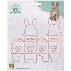 NELLIES Stanzform Präge Stanzschablone Scrapbooking Cutting Die, Kistenhäschen WPD015