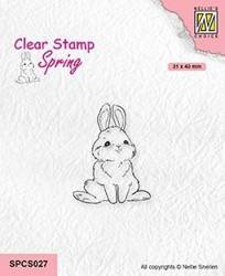 NELLIE'S Transparent Acryl Stempel Motivstempel Clear Stamp - Rabbit SPCS027 Hase