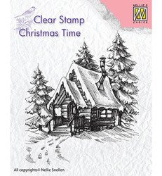 NELLIE'S Transparent Acryl Stempel Motivstempel Clear Stamp, Winter Landschaft