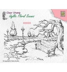 NELLIE'S Transparent Acryl Stempel Motivstempel Clear Stamp - Winterlandschaft Park