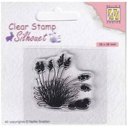 NELLIE'S Transparent Acryl Stempel Motivstempel Clear Stamp -  Ziergras