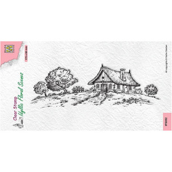 NELLIE'S Transparent Stempel Motivstempel Clear Stamp, IFS052 Landhaus