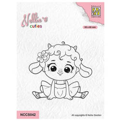 NELLIE'S Transparent Stempel Motivstempel Clear Stamp, NCCS042 Little Lamb Schafe