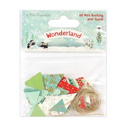 Ozdoby papierowe - Wonderland - Bunting - flagi/bannerki