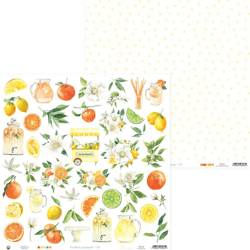P13 30,5x30,5cm doppelseitig Scrapbooking Paper Designpapier 240g, Fresh Lemonade 07