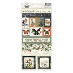 P13 Craft AUFKLEBER Dekor Stickers für Bullet Journal Scrapbooking, Into the Woods 02 10,5 x 23 cm