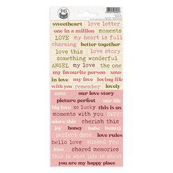 P13 Craft AUFKLEBER Dekor Stickers für Bullet Journal Scrapbooking, Love Stories 01