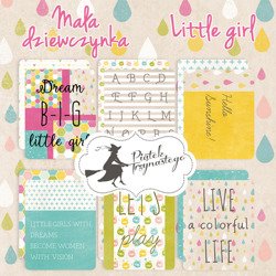 P13 Journaling Karten Scrapbooking Album Notizkarten 6Stk., Little Girl