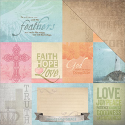 PAPER HOUSE 30x30cm doppelseitig Scrapbooking Craft Papier, Faith 2020