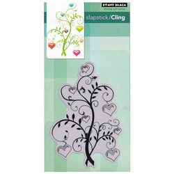 PENNY BLACK - Gummistempel Stempel Motivstempel Blooming Hearts / Zweig mit Herzen