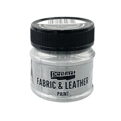 PENTART - Farbe für Textil und Leder 50 ml - silber