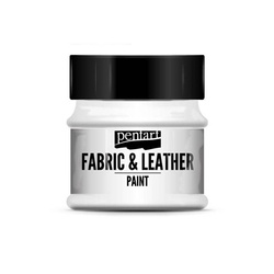 PENTART - Farbe für Textil und Leder fabric & leather paint 50 ml - weiß