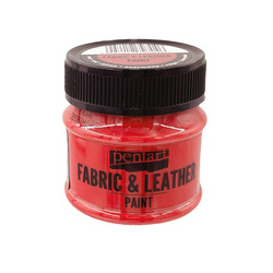 PENTART - Farbe für Textil und Leder - rot  50 ml
