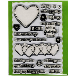 POPPYSTAMPS - Transparent Stempel Motivstempel Clear Stamp - Dankbares Herz