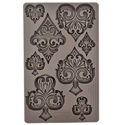 PRIMA SILIKON Form Mold Mould Silikonform Dekor Soap Decoupage, Lost in Wonderland Deck of Cards