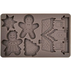 PRIMA SILIKONFORM Mold Abformen Gießen Mould, Festive Gingerbread Treats