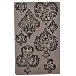 PRIMA SILIKONFORM Mold Abformen Gießen Mould, Lost in Wonderland Deck of Cards Ornamente