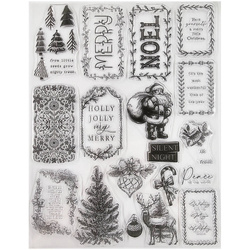 PRIMA -  Transparenter Stempel  CLEAR STAMP - Merry & Bright Tags