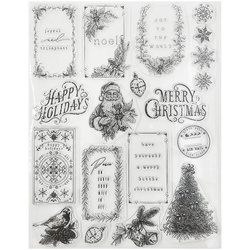 PRIMA -  Transparenter Stempel  CLEAR STAMP - Santa's Helper Tags