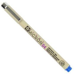 Pigma Micron 04 - Blau 0,4mm - Sakura - blaue Tinte Stift
