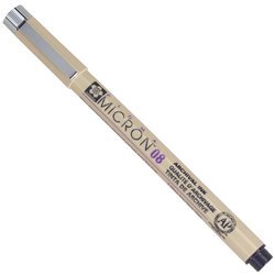 Pigma Micron 08 schwarz - Schwarz 0,80mm - Sakura Tintenschreiber