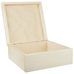 Quadratische Holzbox 10x10x5 cm