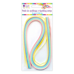 Quilling Streifen 3mm pastell - 100Stk.