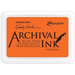RANGER Archival Ink Pad - Feinkontur/Wasserfest - Tiger Lily