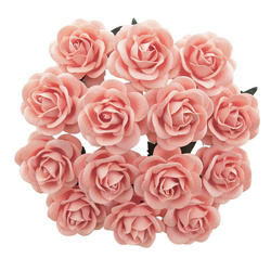 ROSEN Trellis 35mm 20Stk Scrapbooking Maulbeerpapier Blumen Flower, rosa