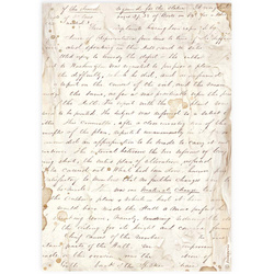 Reispapier Decoupage Bastelpapier A4 - Stamperia -  Handgeschriebener Brief