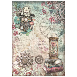 Reispapier Decoupage Bastelpapier A4 - Stamperia - Master of Magic Kaninchen