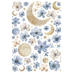 Reispapier Decoupage Bastelpapier A4 - Stamperia - Sonne und Mond