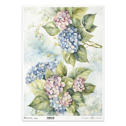 Reispapier Decoupage Bastelpapier für Decoupage A3 ITD-1297L Hortensien