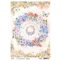 Reispapier Decoupage Bastelpapier für Decoupage A4 - Ciao Bella - Flower Shop - Mystic purple