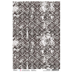 Reispapier Decoupage Bastelpapier für Decoupage A4 - Ciao Bella - Monochrome modernity damask