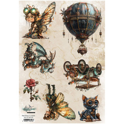 Reispapier für Decoupage A4 -  Steampunk