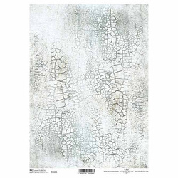 Reispapier für Decoupage, Shabby Chic, Risse, rissige Farbe ITD-R1666 - A4 