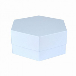 RzP Hexagon blau Box 6x15 cm GESCHENKKARTON, SCHACHTELBODEN