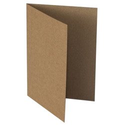 RzP - Leere Kartenbasis - Blanko Karte zum Basteln - C6 11,4x16,2cm horizontal - Kraft