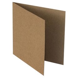 RzP - Leere Kartenbasis - Blanko Karte zum Basteln - quadratisch 14x14cm - Kraft