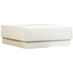 RzP Quadratische Schachtel Geschenkbox Box Taufe Kommunion 8x8x3 300g, cremig