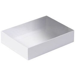 RzP Rechteckig Schachtel Geschenkbox Box Karte Fenster 10x13 300g, weiß