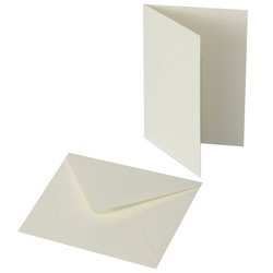 RzP - Umschlag für die Karte + Leere Kartenbasis - C6 12,4x17cm horizontal - Creme