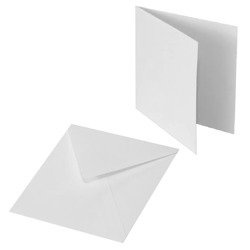 RzP Umschlag und Kartenbasis - weiß 15x15
