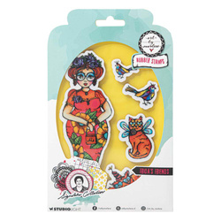 SANTORO Gorjuss Sammelstempel Gummi Stempel Motivstempel, Frida's friends