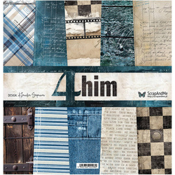 SCRAPANDME Set von 6St 30x30 doppelseitig Scrapbooking Papier - 4 him