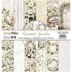 SCRAPBOYS Set 12 Blatt 30,5x30,5cm doppelseitig Scrapbooking Papier Set - Romantic Garden