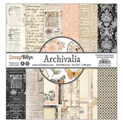 SCRAPBOYS Set 12Stk 30x30cm doppelseitig Scrapbooking Archivalia